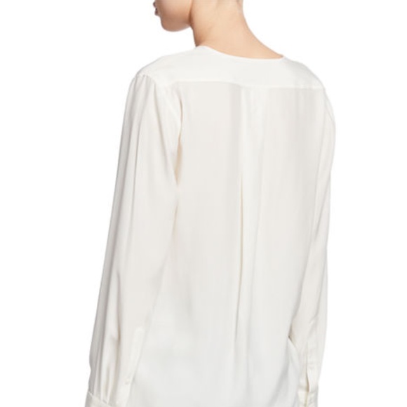 Rag & Bone Victor Draped Silk Blouse - Picture 4 of 11